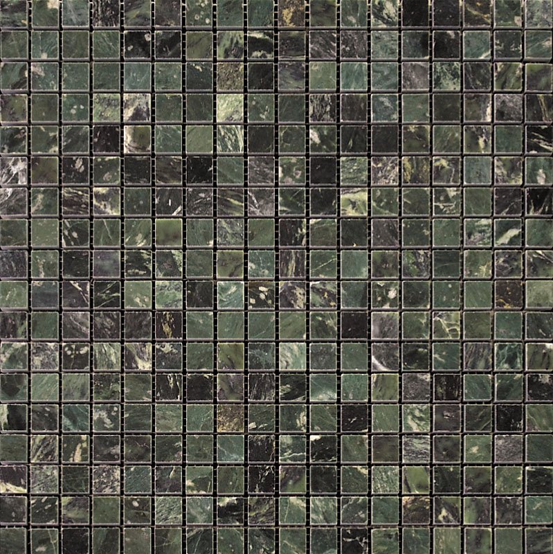 Мозаика Natural Mosaic Adriatica (1,5X1,5) 7M069-15P, цвет зелёный, поверхность полированная, квадрат, 305x305