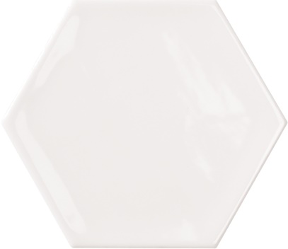Керамическая плитка Bestile Bondi Hexagon White, цвет белый, поверхность матовая, шестиугольник, 110x125