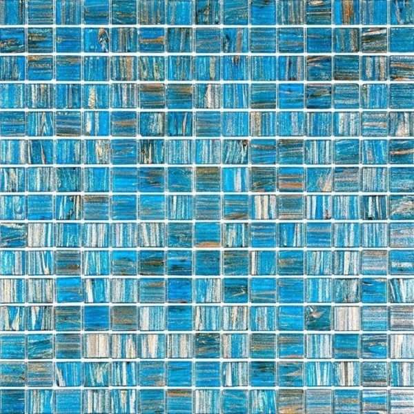 Мозаика Alma Mosaic Stella STE169, цвет белый голубой, поверхность глянцевая, квадрат, 327x327