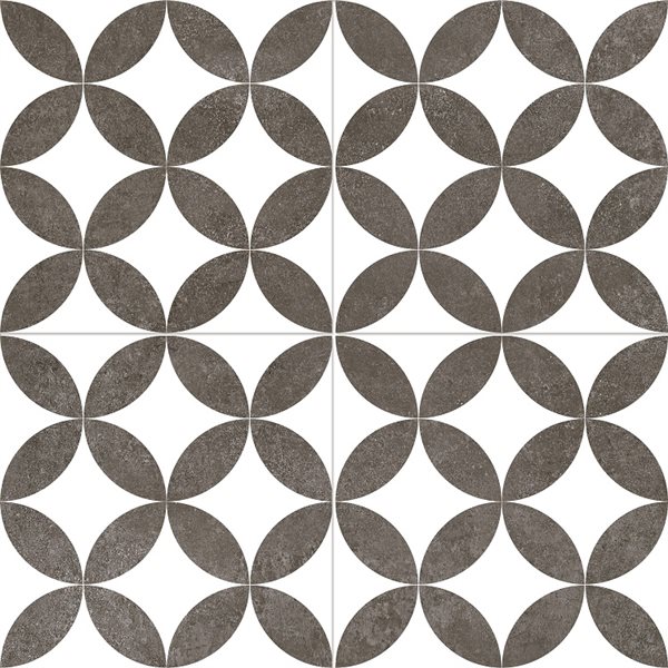 Керамогранит Dual Gres Roy (Chic) 7, цвет чёрно-белый, поверхность матовая, квадрат, 450x450