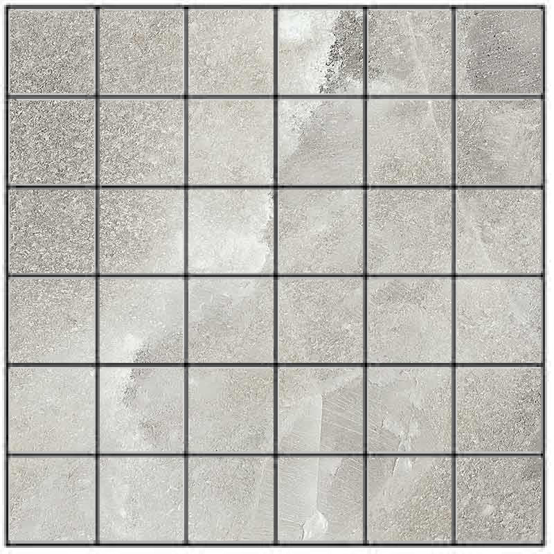 Мозаика Cerim Rock Salt Mosaico Danish Smoke Nat 766775, цвет серый, поверхность натуральная, квадрат, 300x300