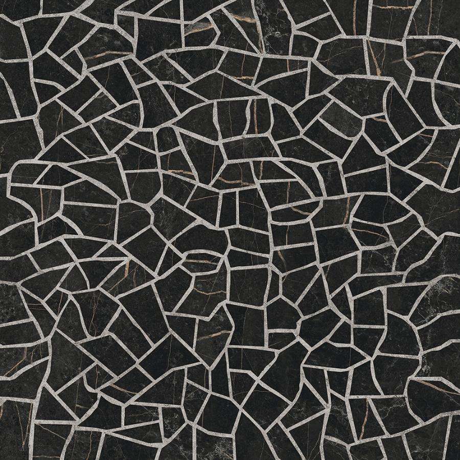 Керамогранит Керамин Барселона 5, цвет чёрный, поверхность матовая, квадрат, 500x500