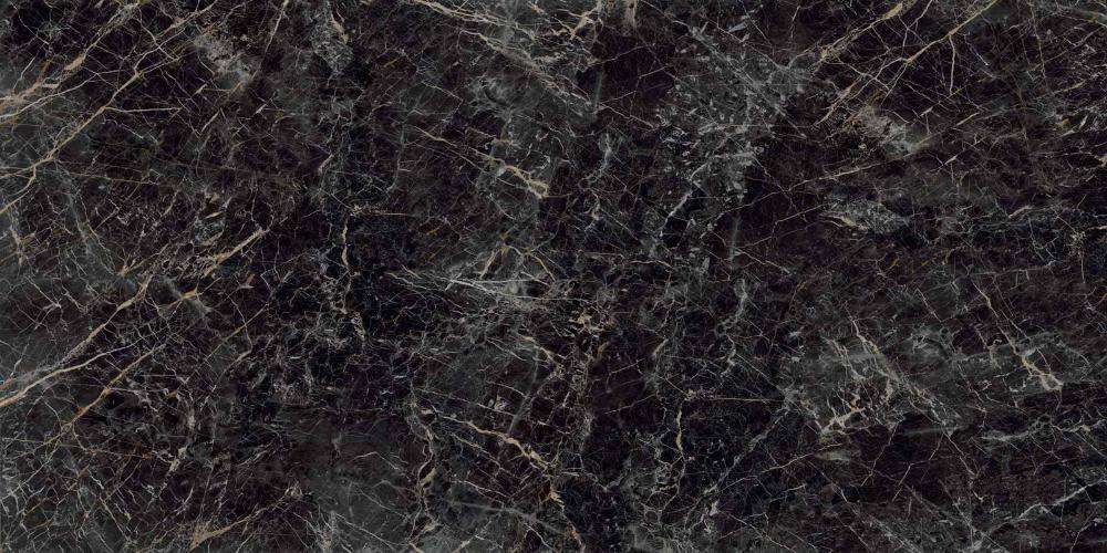 Широкоформатный керамогранит Marazzi Italy Grande Marble Look Saint Laurent Satin M104, цвет чёрный, поверхность сатинированная, прямоугольник, 1600x3200