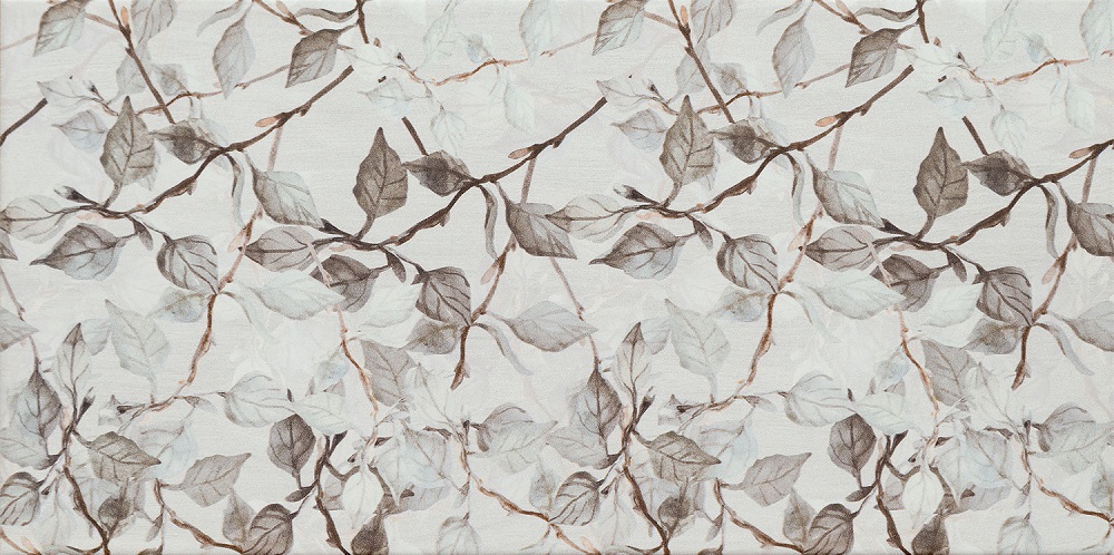 Декоративные элементы Tubadzin Edello Leaves, цвет серый, поверхность глянцевая, прямоугольник, 223x448