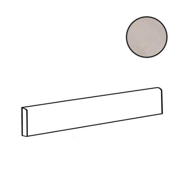 Бордюры Imola BLOX BT90W, цвет белый, поверхность матовая, прямоугольник, 60x900