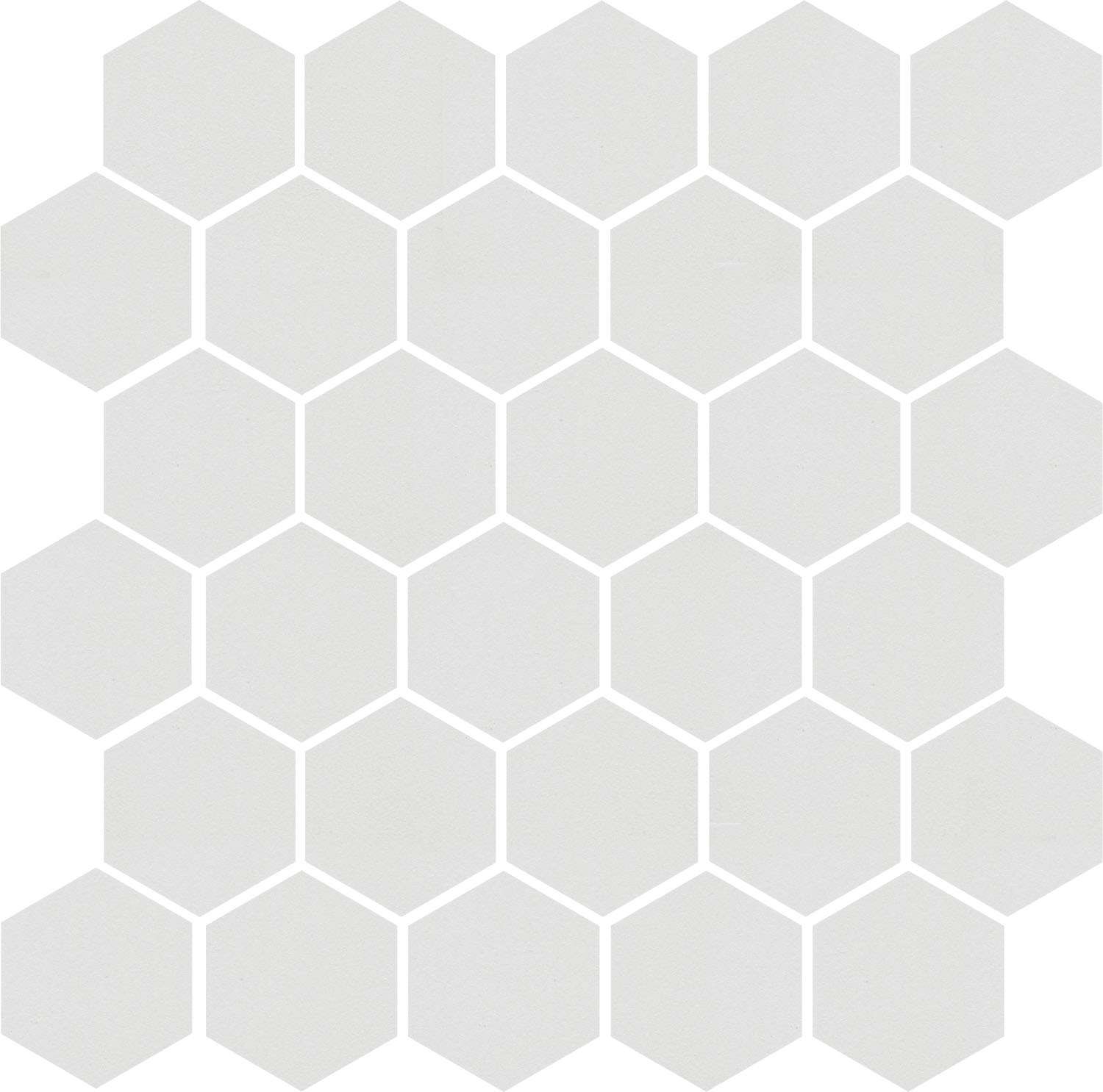 Мозаика Kerama Marazzi Агуста белый натуральный из 30 частей 63000, цвет белый, поверхность натуральная, шестиугольник, 297x298