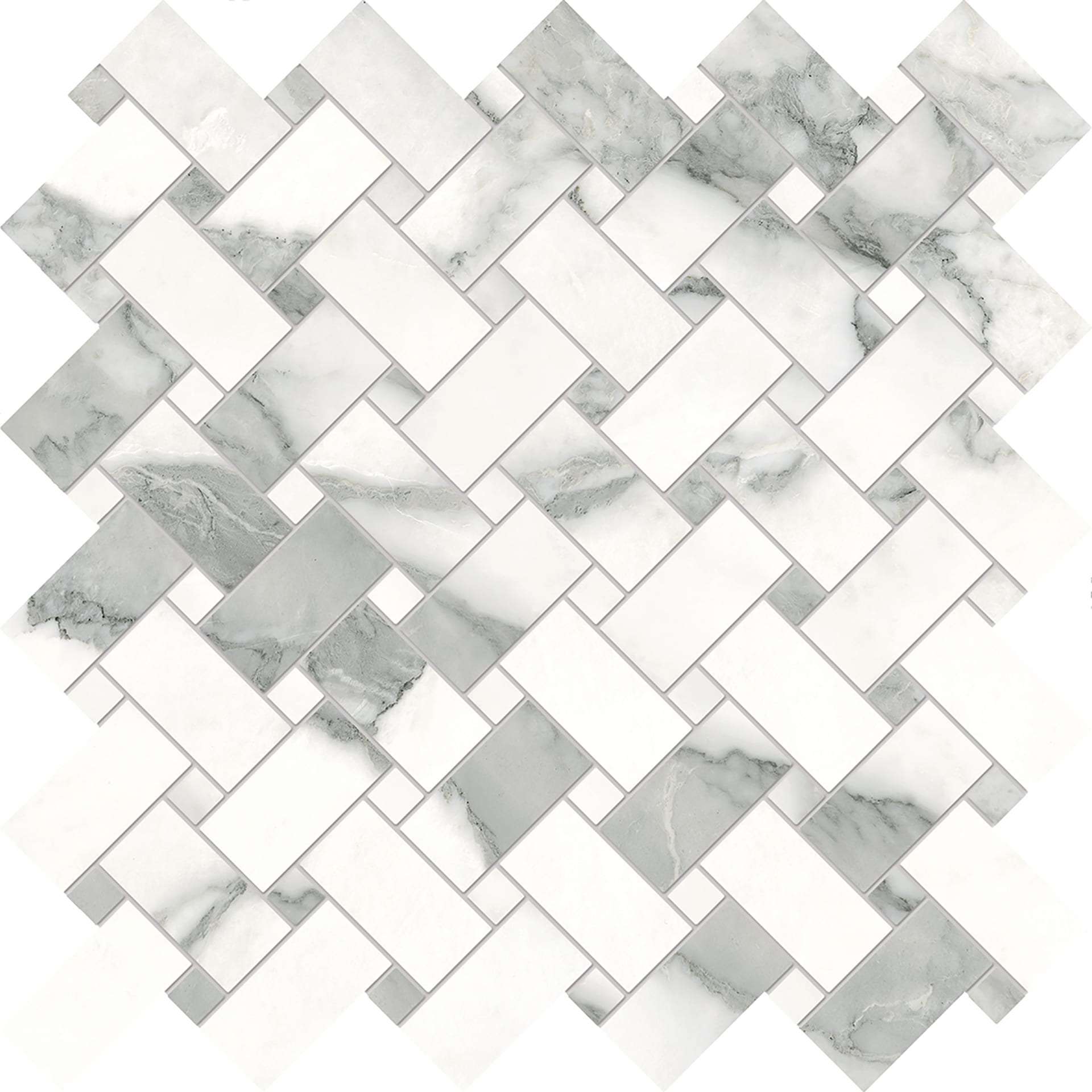 Мозаика Emilceramica (Acif) Tele Di Marmo Selection Intrecci Arabescato Corchia Nat EK51, цвет белый серый, поверхность матовая, , 300x300