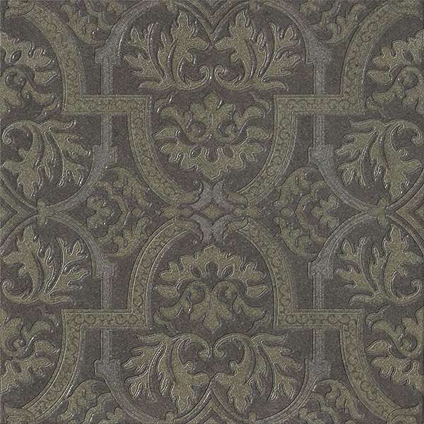 Декоративные элементы Cisa Evoluzione Bisanzio Moka Decor, цвет коричневый, поверхность лаппатированная, квадрат, 600x600