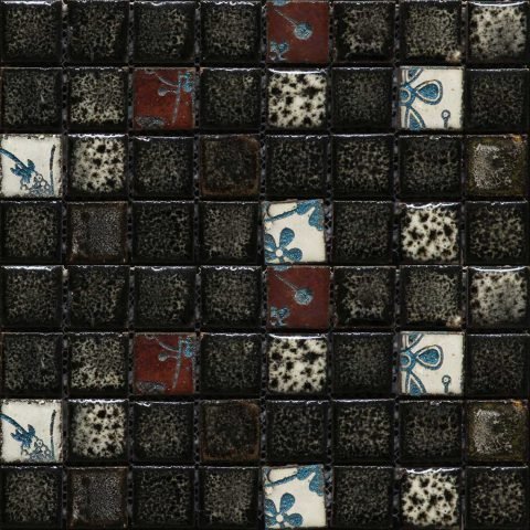 Мозаика Gaudi Vint-10(3), цвет чёрно-белый, поверхность глазурованная, квадрат, 280x280