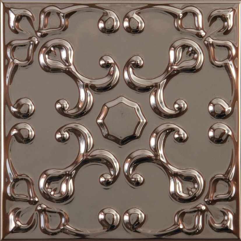 Керамическая плитка Aparici Trend Titanium, цвет серый, поверхность глянцевая, квадрат, 200x200
