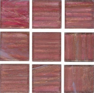 Мозаика Irida Space И.20.287(8), цвет розовый, поверхность глянцевая, квадрат, 327x327