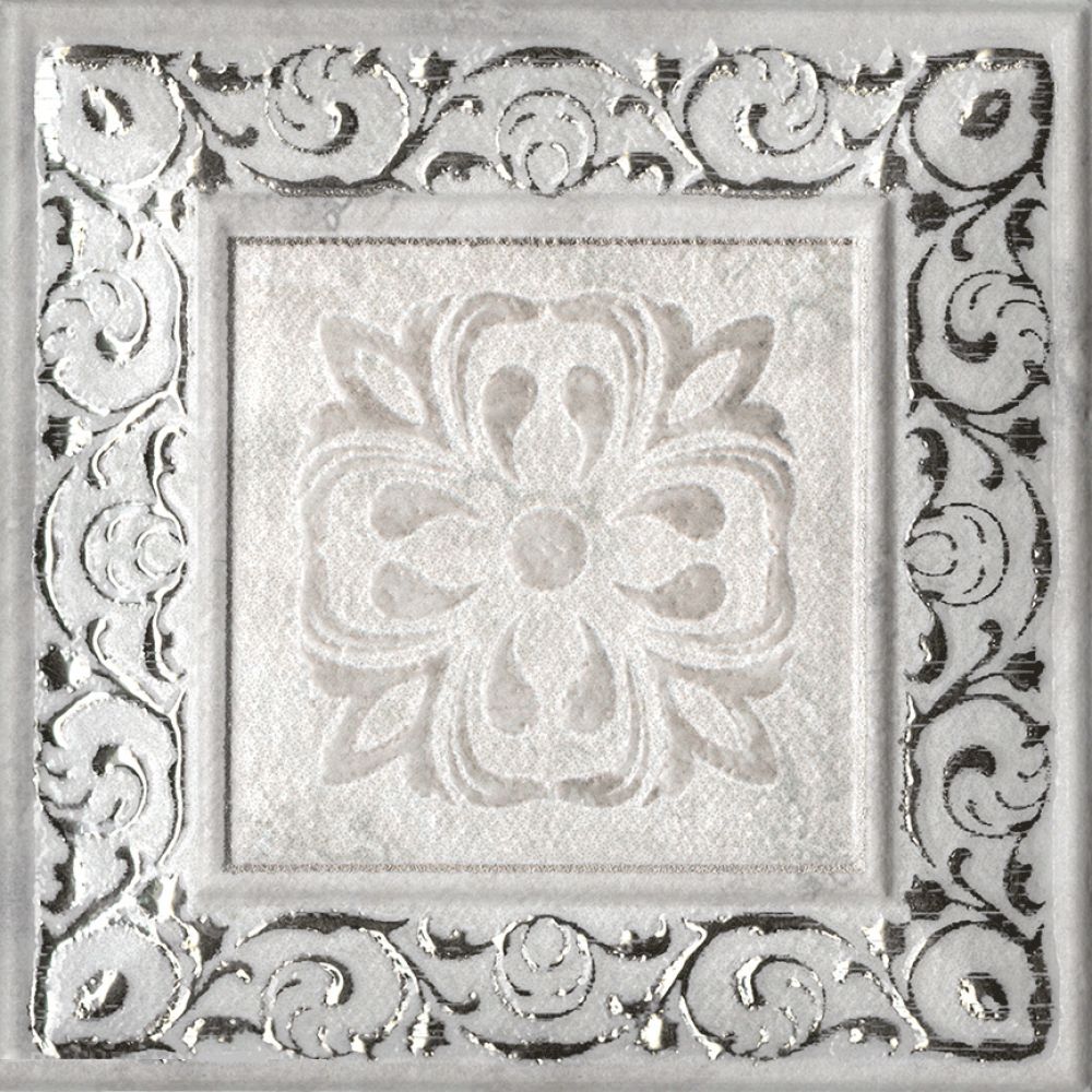Вставки Rocersa Chrono Taco Rapolano White, цвет белый, поверхность матовая, квадрат, 100x100