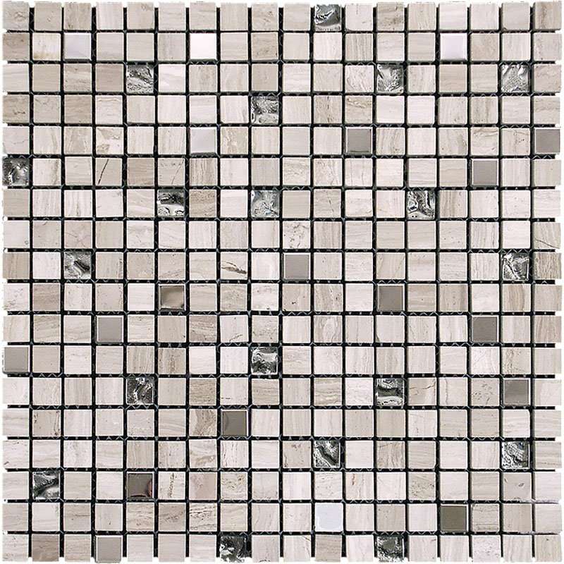 Мозаика Natural Mosaic Antico (1,5x1,5) PFM-1503, цвет серый, поверхность матовая, квадрат, 298x298
