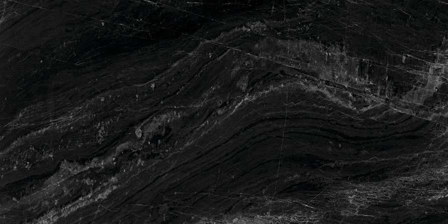 Керамогранит Serenissima Gemme Black Mirror Ret 1058970, цвет чёрный, поверхность матовая, прямоугольник, 300x600