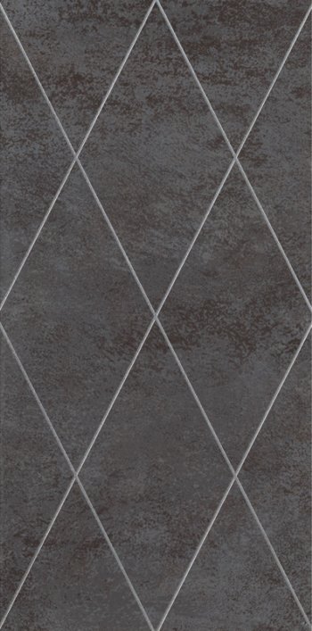 Декоративные элементы Petracers Maiora Rhombus Platino Nero, цвет чёрный, поверхность глянцевая, прямоугольник, 500x1000