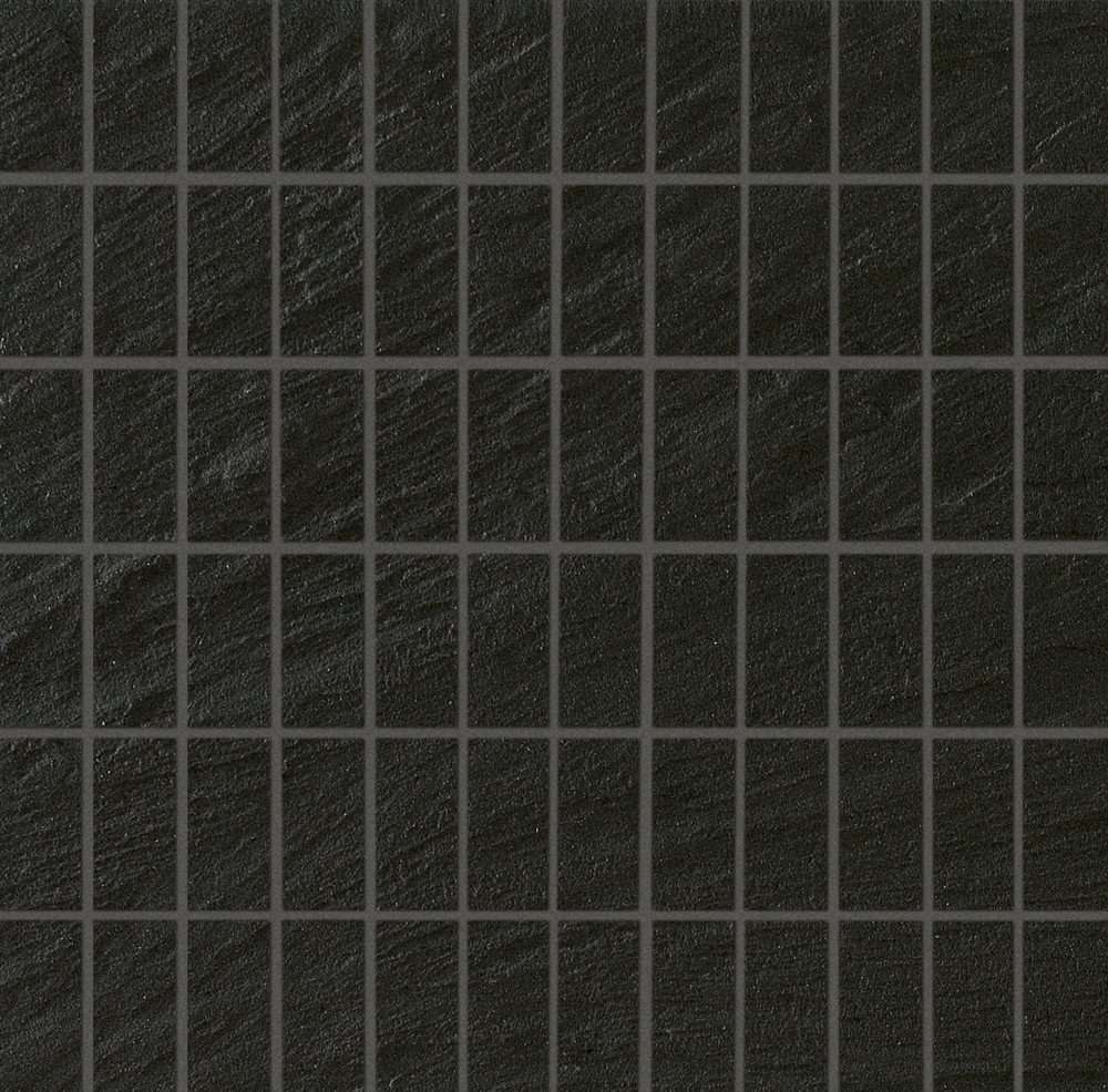 Мозаика Terratinta Archgres Black Mos. TTAR07M2SL, цвет чёрный, поверхность структурированная, квадрат, 300x300