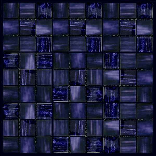 Мозаика Natural Mosaic Dark JP-303 (Стекло), цвет синий тёмный, поверхность глянцевая, квадрат, 288x288