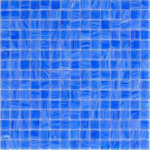 Мозаика Alma Mosaic Stella STM05, цвет голубой, поверхность глянцевая, квадрат, 327x327