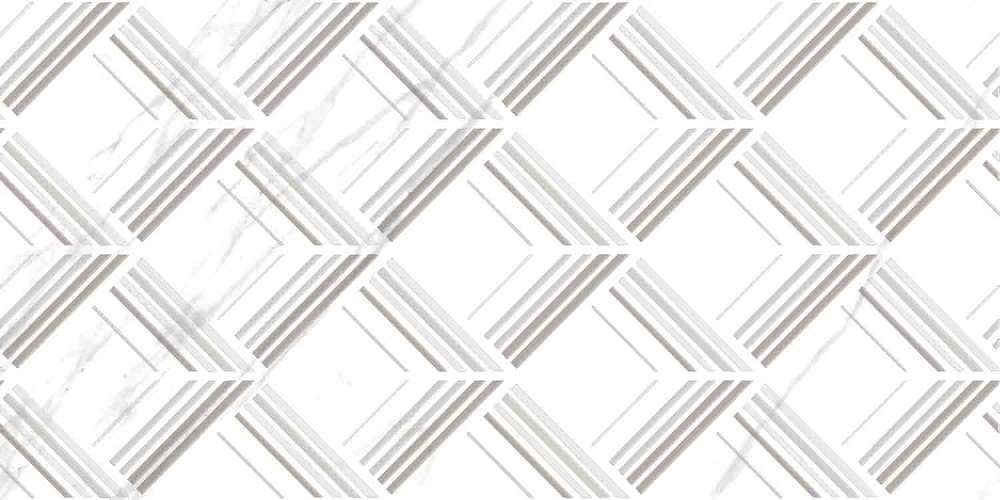 Декоративные элементы Axima Флорида Вставка D, цвет белый серый, поверхность глянцевая, прямоугольник, 250x500