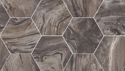 Мозаика Flaviker Supreme Exotic Brown Mos.Hex.Ant. SPES44P, цвет коричневый, поверхность матовая, шестиугольник, 300x500