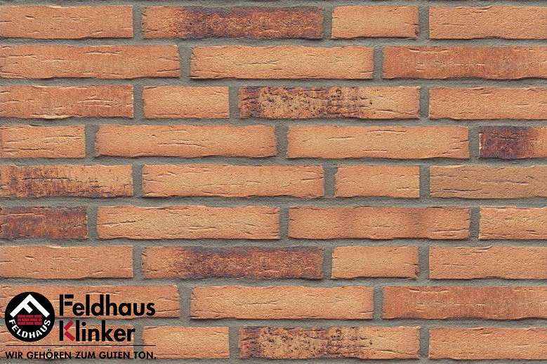 Клинкер Feldhaus Klinker Sintra Sabioso Ocasa R695DF17, цвет оранжевый, поверхность матовая, под кирпич, 52x240