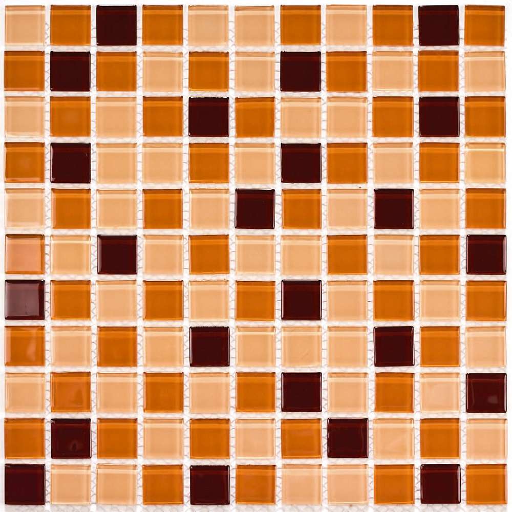 Мозаика Bonaparte Bonaparte Coffee Mix, цвет оранжевый, поверхность глянцевая, квадрат, 300x300