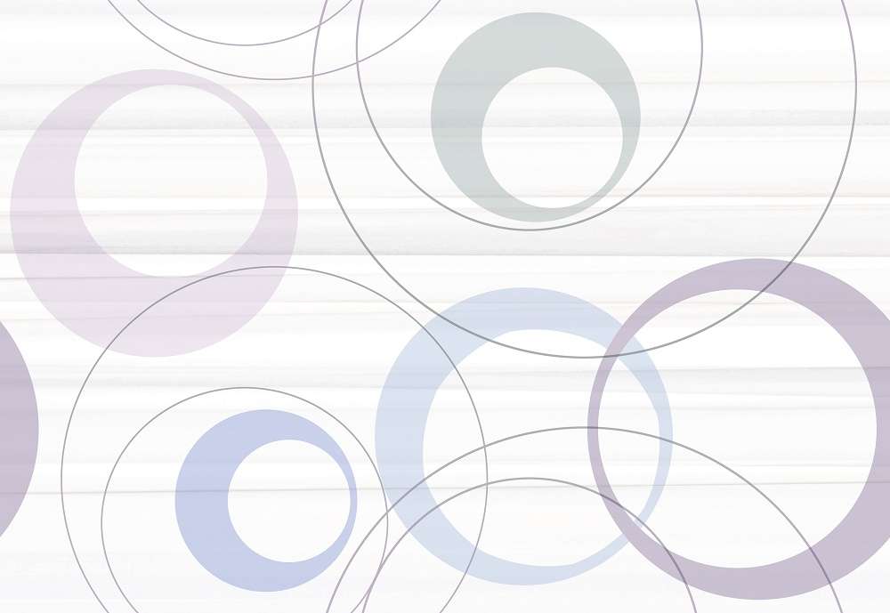 Декоративные элементы Керамин Авейру 7Д Круги, цвет белый, поверхность матовая, прямоугольник, 275x400
