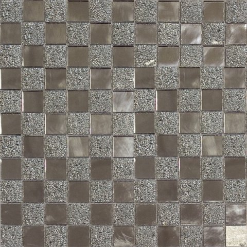 Мозаика Natural Mosaic Mirror QM-2542 (Стекло), цвет серый, поверхность глянцевая, квадрат, 300x300