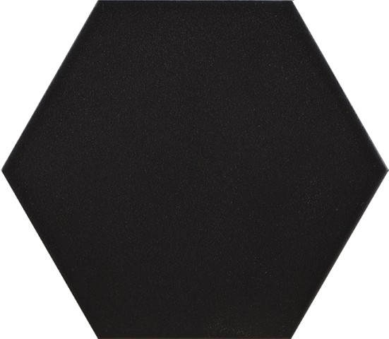 Керамогранит Pamesa Mayfair Negro, цвет чёрный, поверхность сатинированная, шестиугольник, 198x228