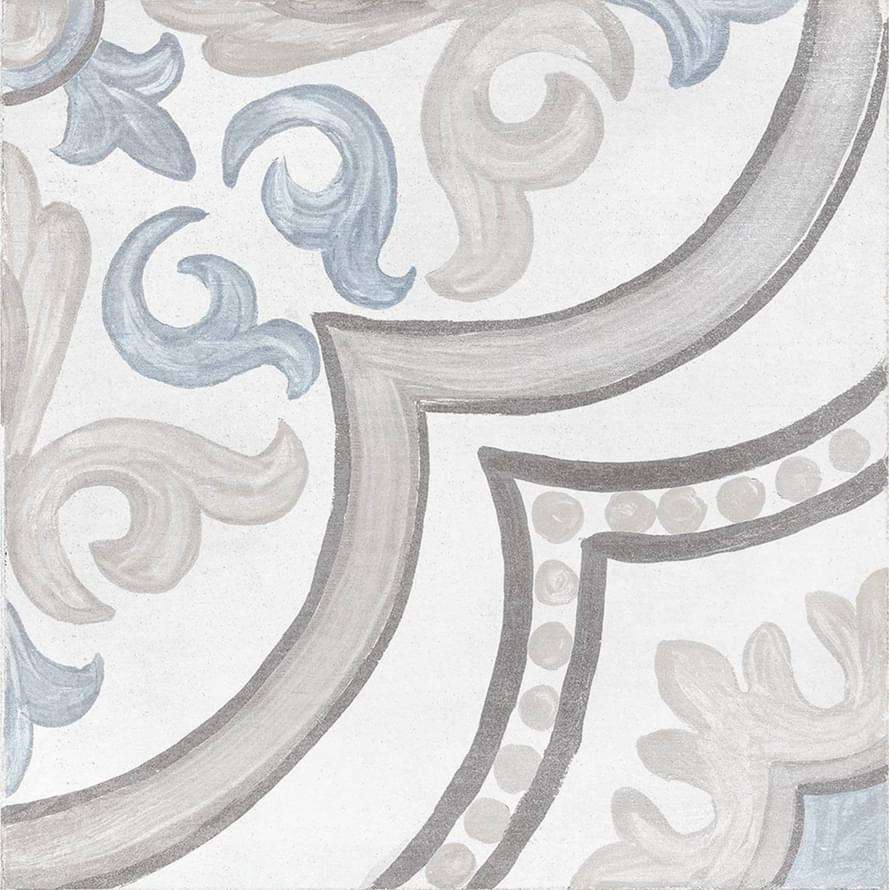 Декоративные элементы Cifre Adobe Decor Daiza White, цвет серый, поверхность матовая, квадрат, 200x200
