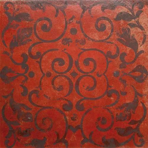 Керамическая плитка Arkadia Ornamenti Rosso Mod. B, цвет бордовый, поверхность матовая, квадрат, 300x300