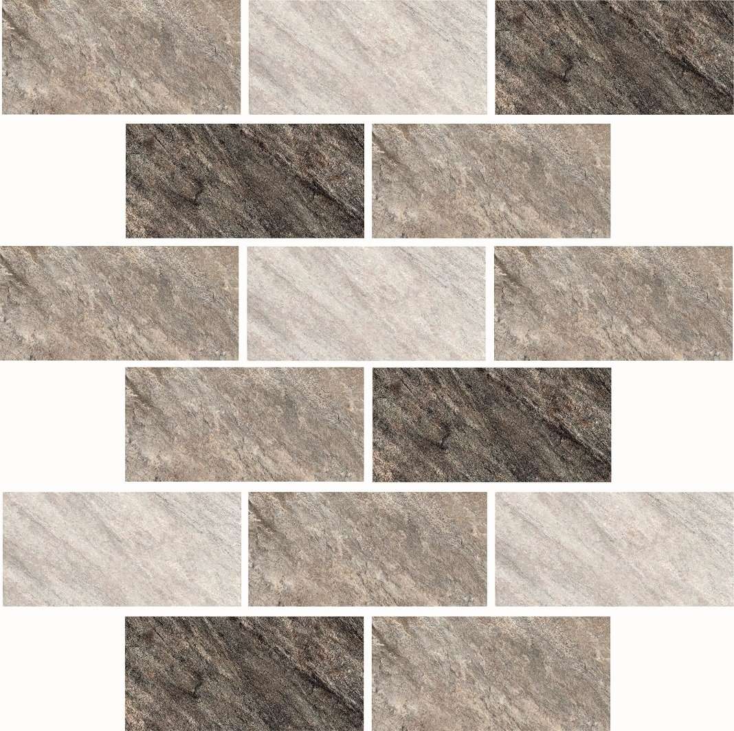 Мозаика Керамин Ковры для пола Кварцит 2 тип 2, цвет разноцветный, поверхность матовая, квадрат, 300x300