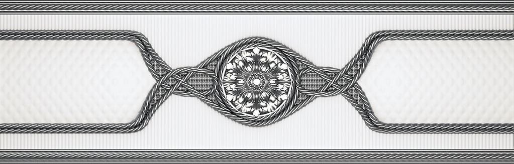 Бордюры Undefasa Cenefa Embassy Gris, цвет серый, поверхность матовая, прямоугольник, 80x250