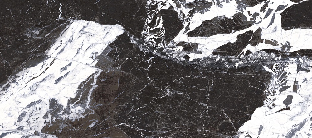 Керамогранит Roberto Cavalli Lush Noir Antique Lux 500840, цвет чёрно-белый, поверхность полированная, прямоугольник, 800x1800