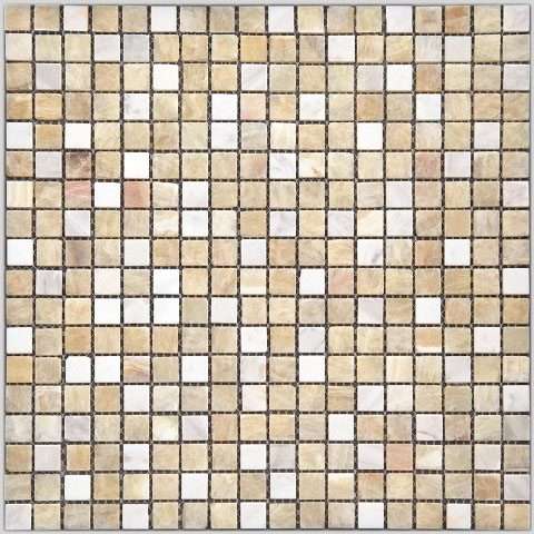 Мозаика Natural Mosaic I-Тilе (1,5X1,5) 4MT-09-15T, цвет бежевый, поверхность матовая, квадрат, 298x298