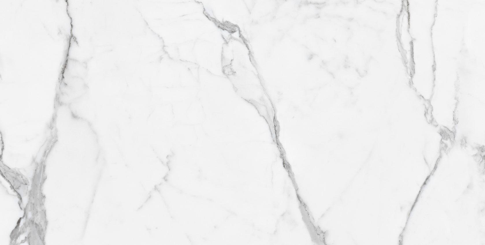 Керамогранит Siena Granito Statuario Versilia Glossy, цвет белый, поверхность полированная, прямоугольник, 600x1200