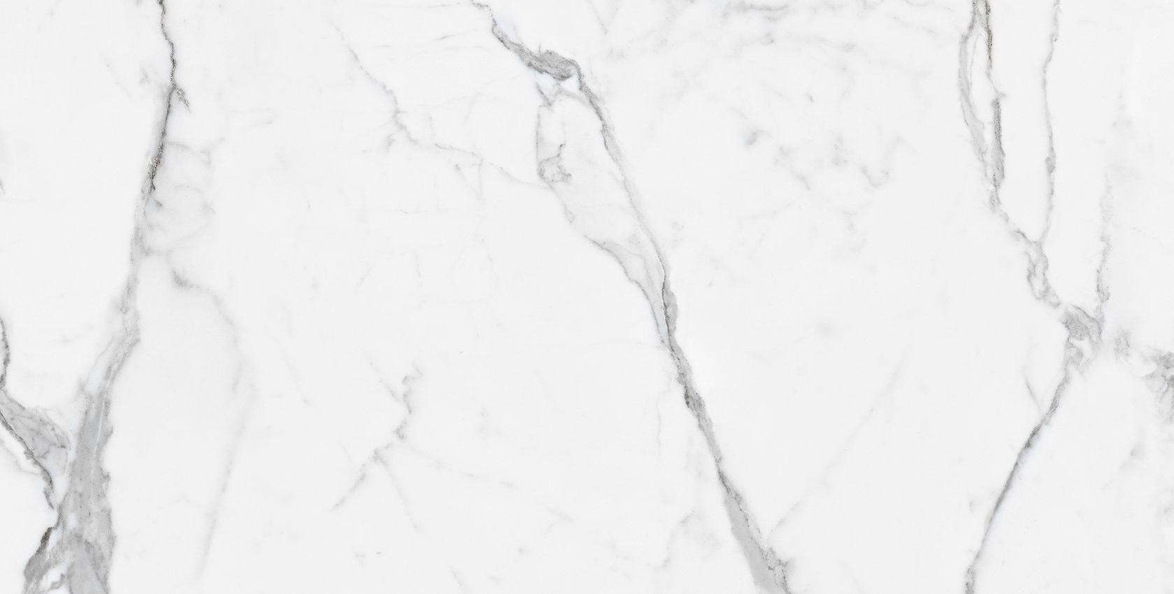 Керамогранит Siena Granito Statuario Versilia Glossy, цвет белый, поверхность полированная, прямоугольник, 600x1200