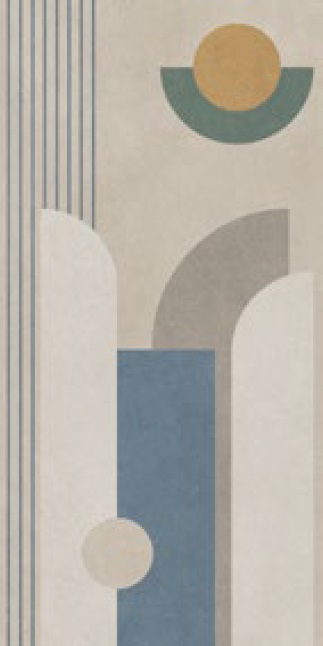 Декоративные элементы Cerdomus Concrete Art Decoro Tramonto 94959, цвет разноцветный, поверхность матовая, прямоугольник, 600x1200