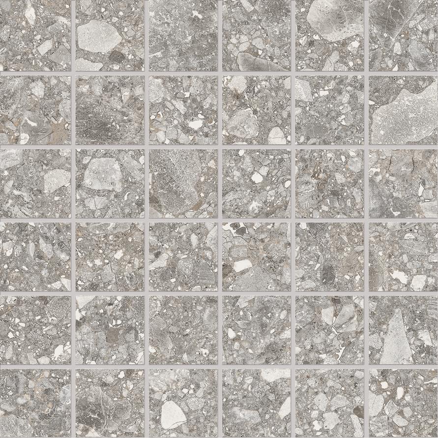 Мозаика Ergon Lombarda Mosaico Grigio Naturale E0JZ, цвет серый, поверхность натуральная, квадрат, 300x300