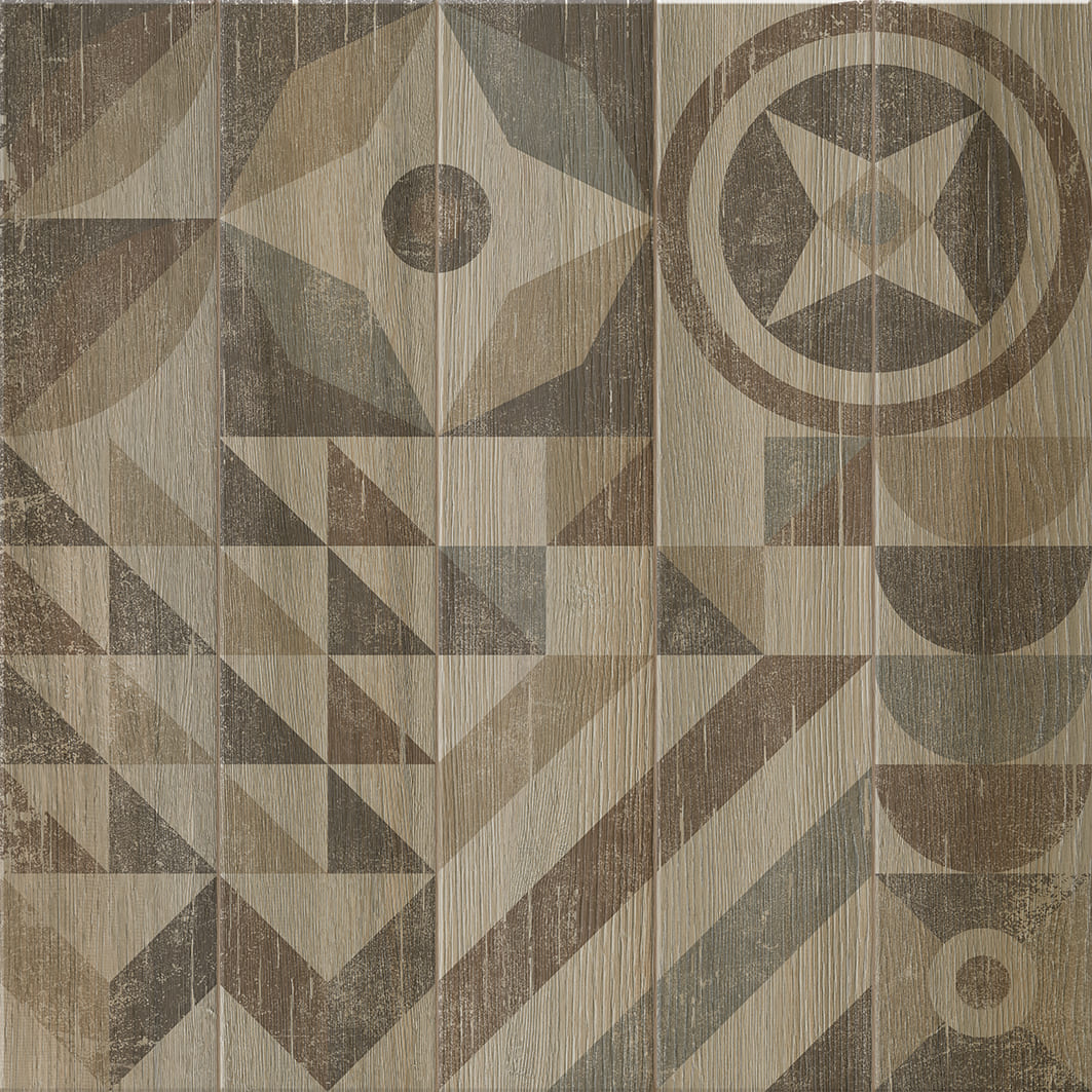 Декоративные элементы Керамин Вестерос 3Д, цвет коричневый, поверхность матовая, квадрат, 600x600