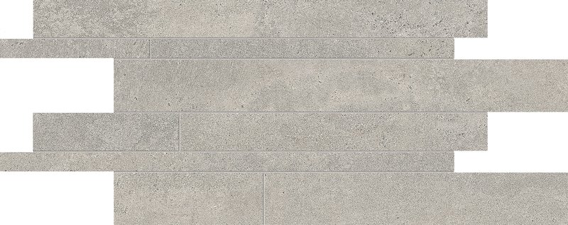 Мозаика Provenza Re-Play Concrete Listelli Sfalsati Grey EKGK, цвет серый, поверхность матовая, под кирпич, 300x600
