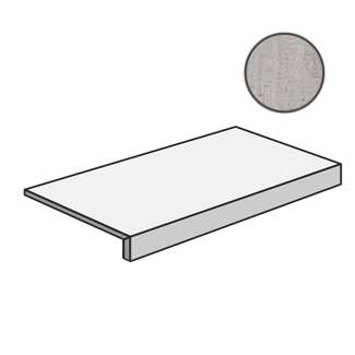 Ступени Sant Agostino Form Gradone 120 Cement As CSAGFCAS12, цвет серый, поверхность противоскользящая, прямоугольник, 330x1200