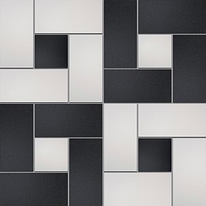 Мозаика Rocersa Sugar MS Square, цвет чёрно-белый, поверхность глянцевая, квадрат, 300x300