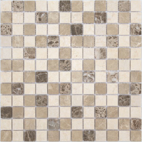 Мозаика Caramelle Mosaic Pietrine Pietra Mix 1 Mat 23X23 4mm, цвет бежевый, поверхность матовая, квадрат, 298x298