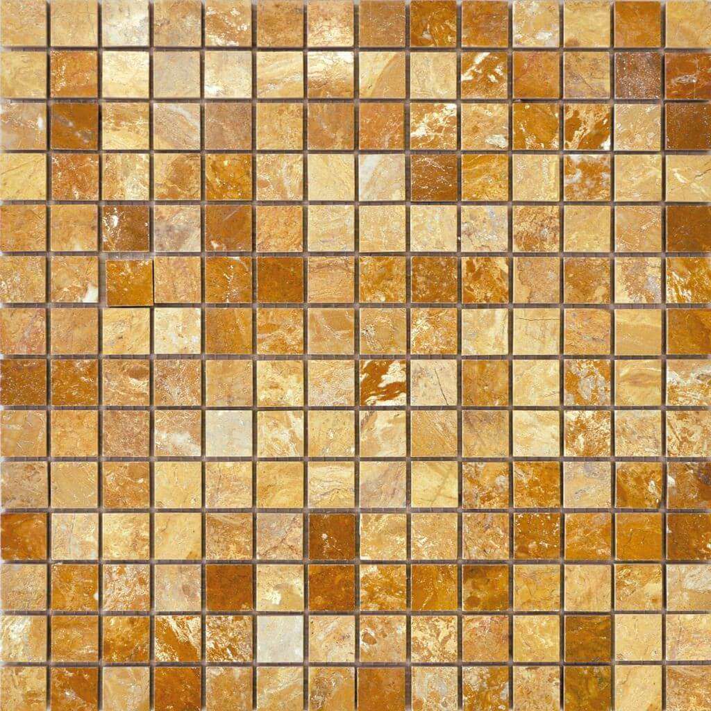 Мозаика Q-Stones QS-017-20P/10, цвет коричневый, поверхность матовая, квадрат, 305x305