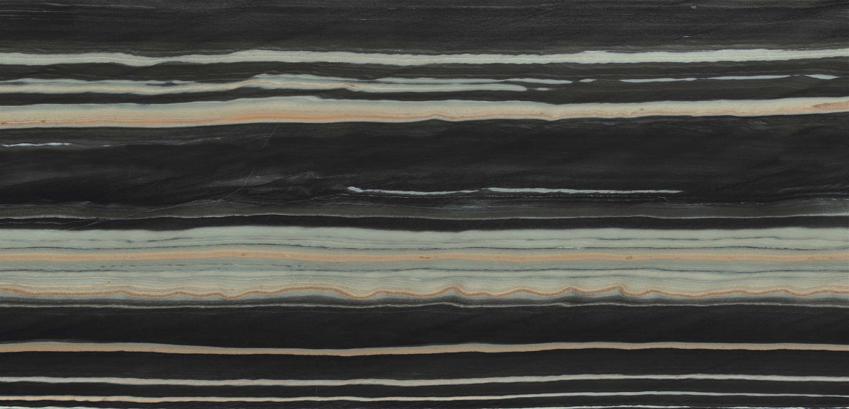 Широкоформатный керамогранит TAU Bosco Black Pul., цвет серый чёрный, поверхность полированная, прямоугольник, 1200x2800