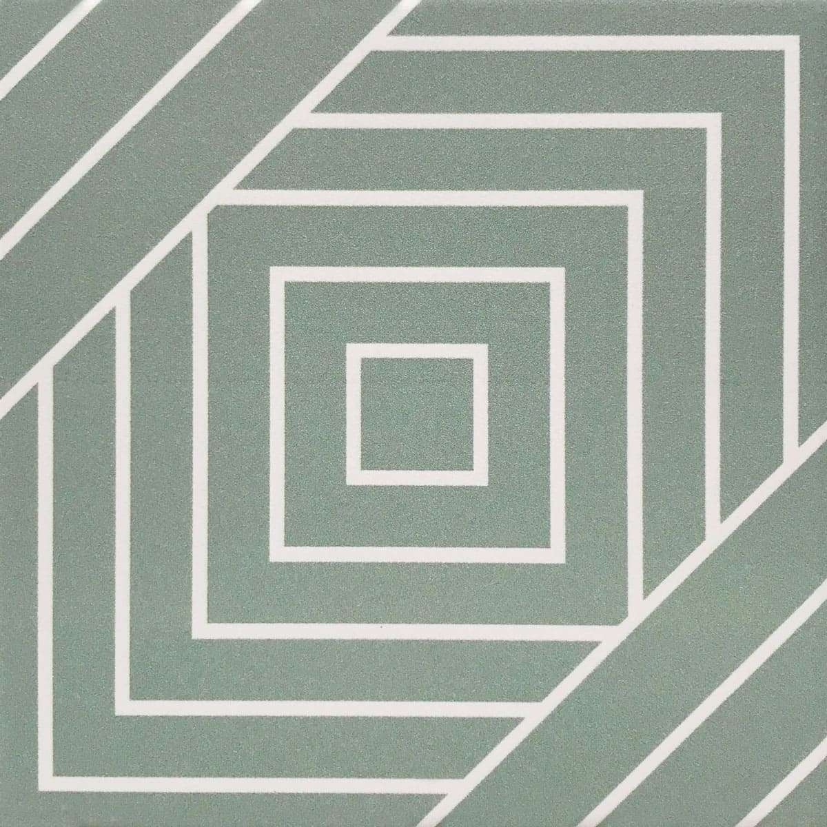 Керамогранит Decocer Tagia Mint, цвет зелёный, поверхность матовая, квадрат, 200x200