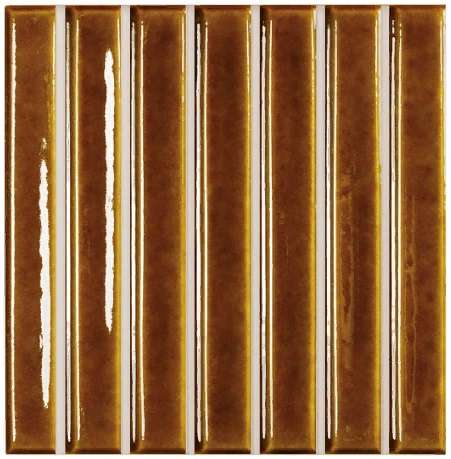 Керамогранит Wow Sweet Bars Honey Gloss 130052, цвет коричневый, поверхность глянцевая, квадрат, 116x116