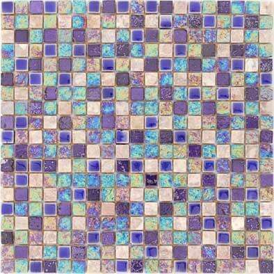 Мозаика Caramelle Mosaic Antichita Classica 13 (Стекло), цвет фиолетовый, поверхность глянцевая, квадрат, 310x310