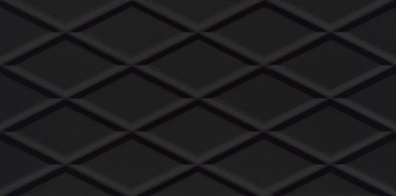 Керамическая плитка Paradyz Moonlight Nero Structure B, цвет чёрный, поверхность глянцевая, прямоугольник, 295x595